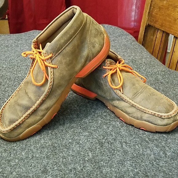 Shoes | Twisted X Neon Orange Mocs Mens 